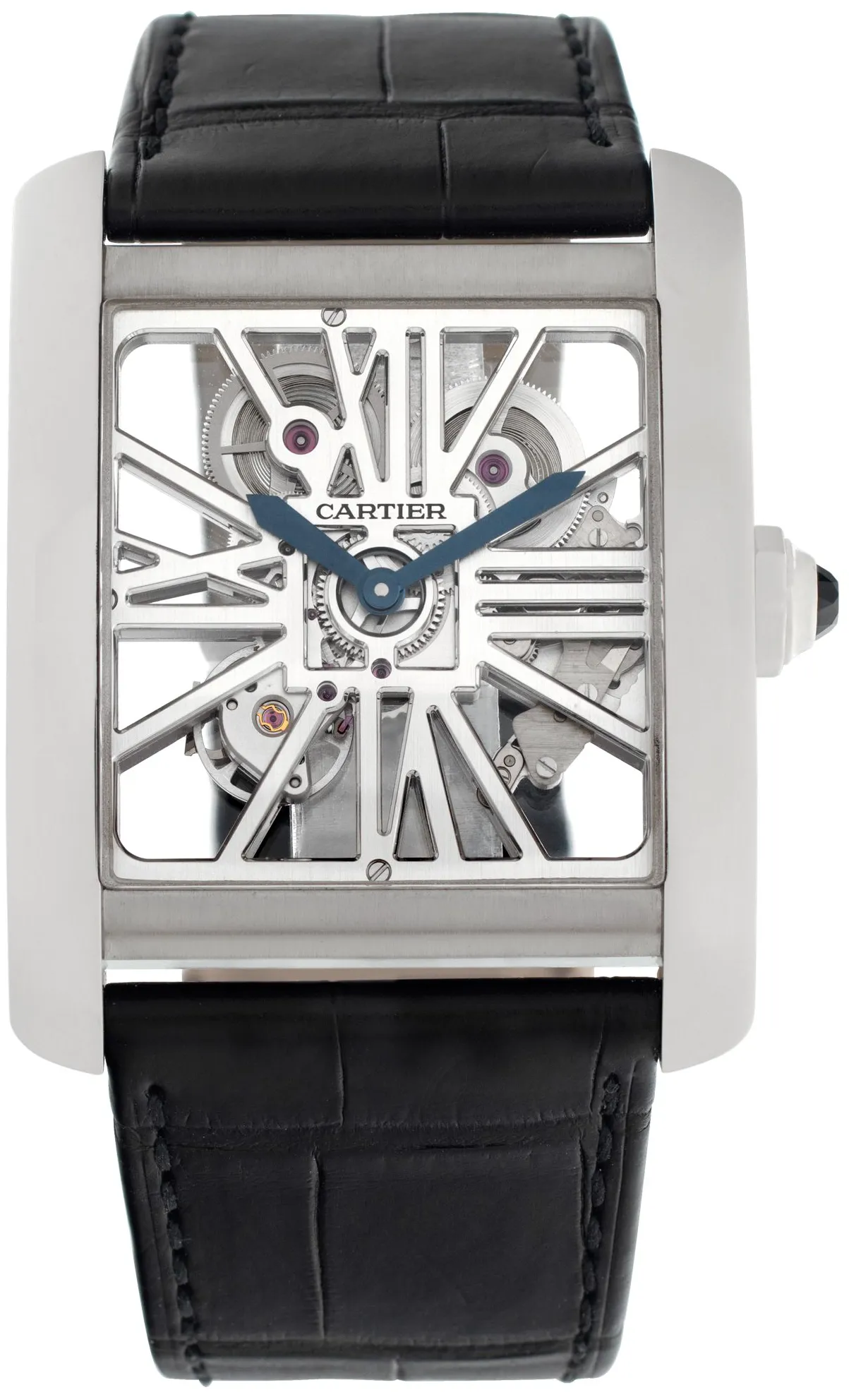 Cartier Tank MC W5310026 34mm Palladium Skeletonized