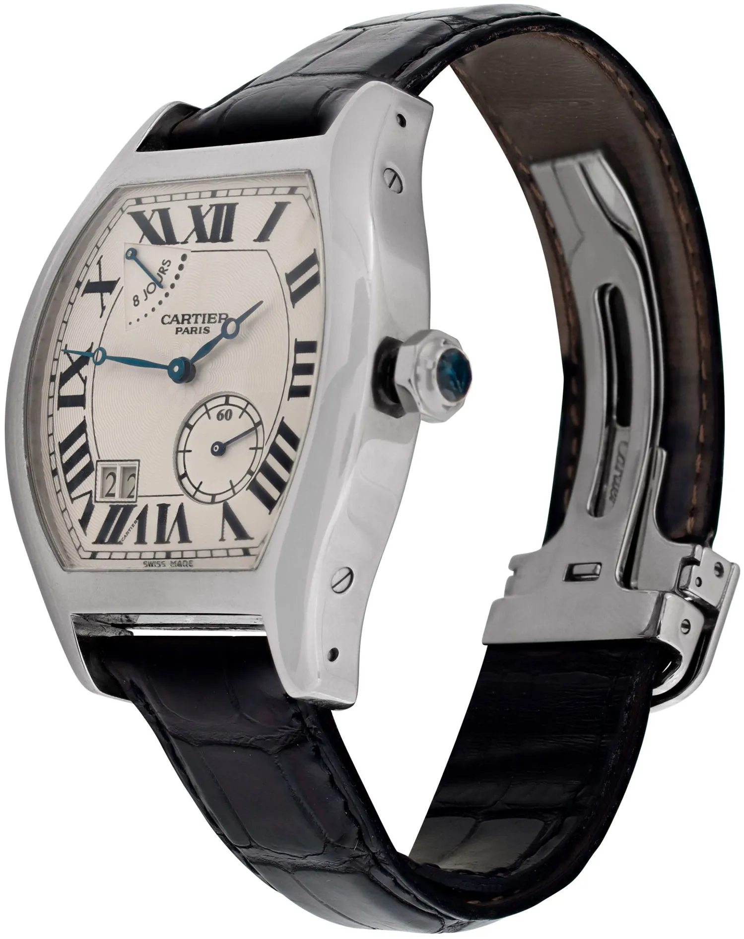 Cartier Tortue W1545951 38mm White gold and 18k white gold Silver 1