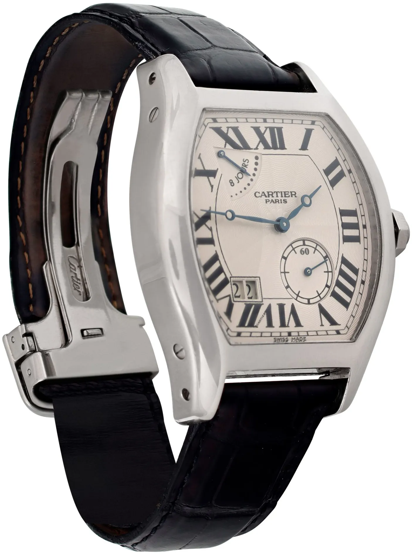 Cartier Tortue W1545951 38mm White gold and 18k white gold Silver 2