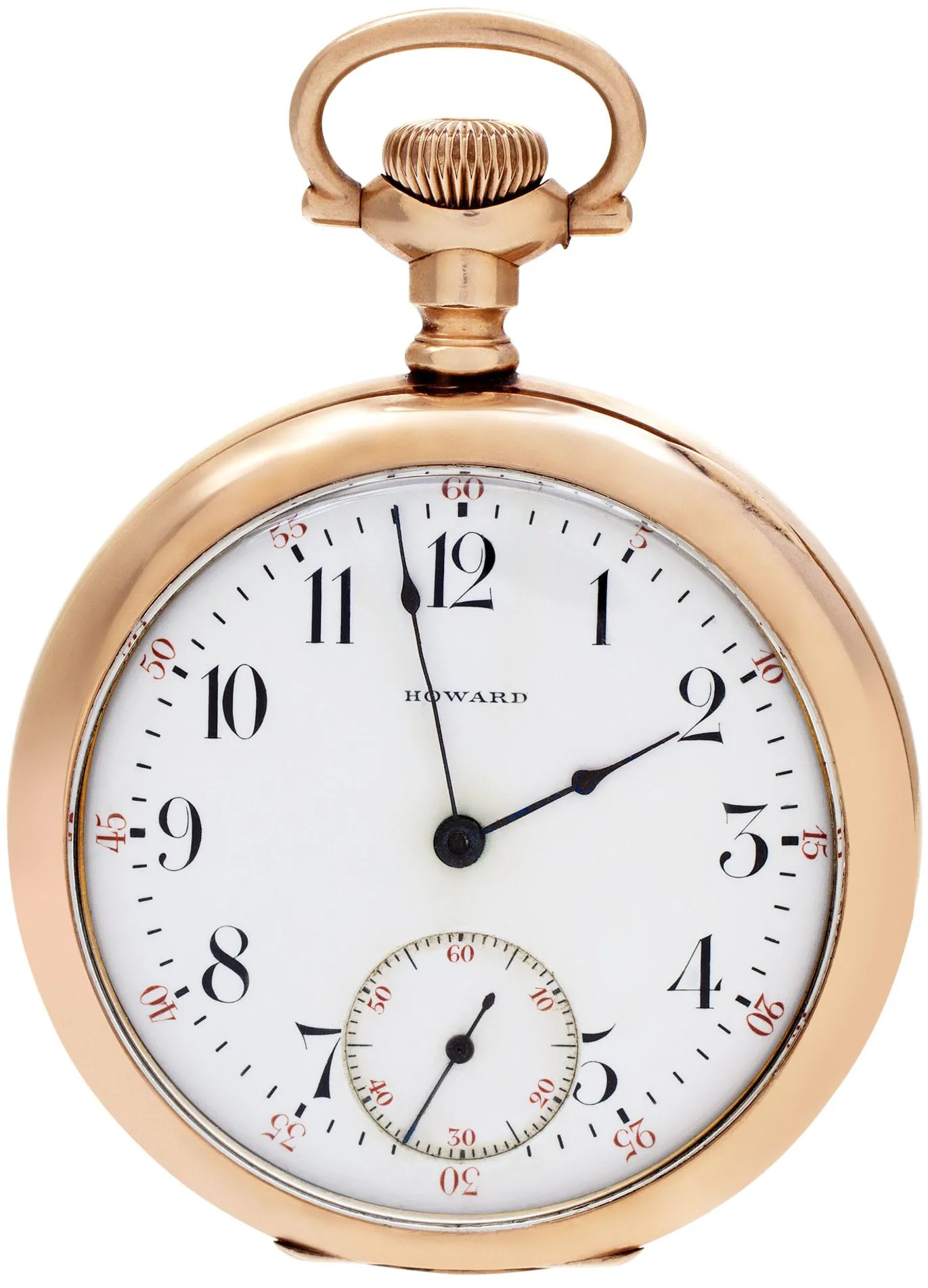 E. Howard Watch Co. pocket watch 1234 50mm Yellow gold White