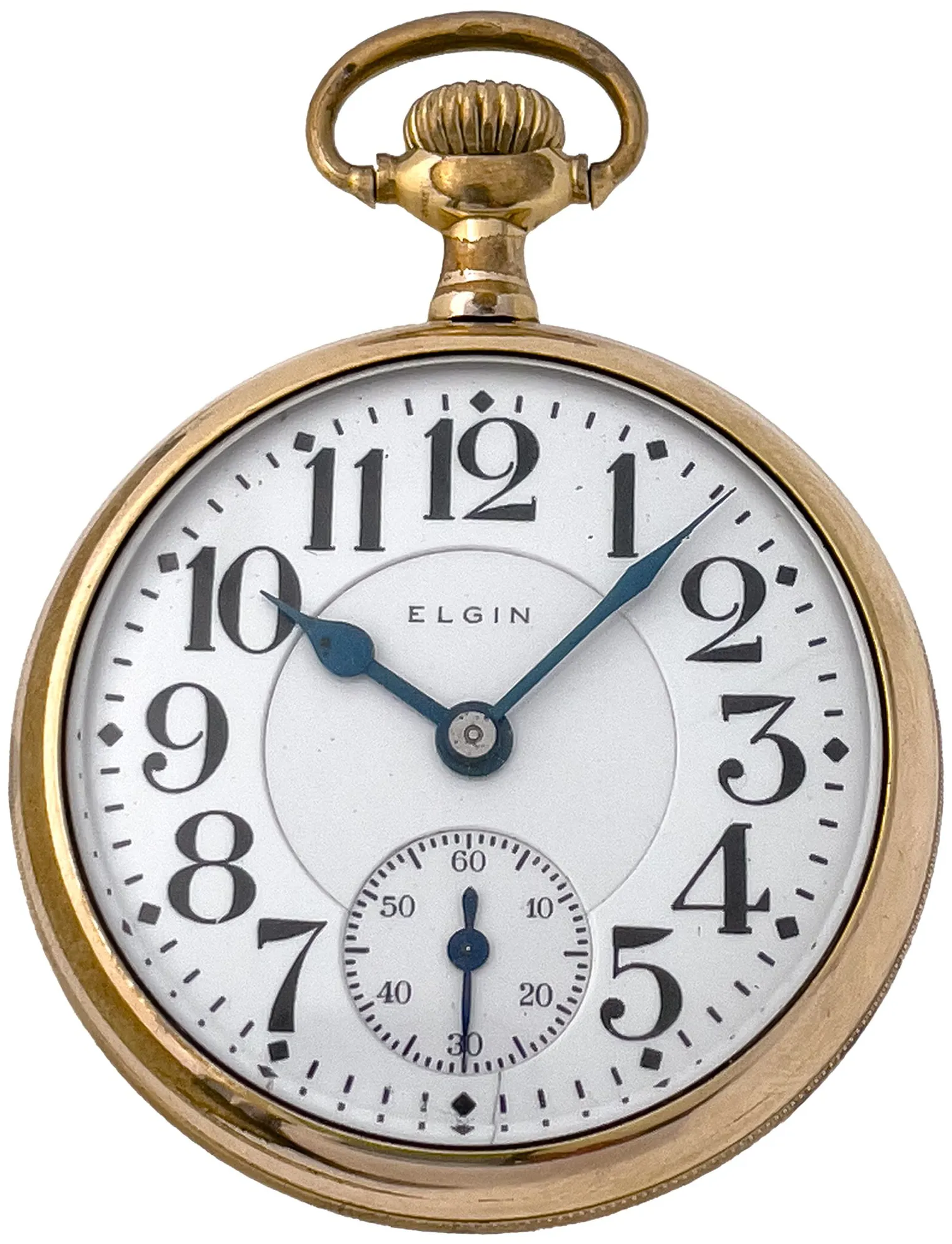 Elgin Double Roller Father Time 50mm Yellow gold White