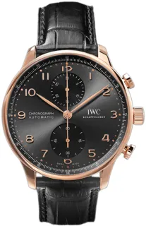 IWC Portuguese Chronograph IW371610 Yellow gold Gray