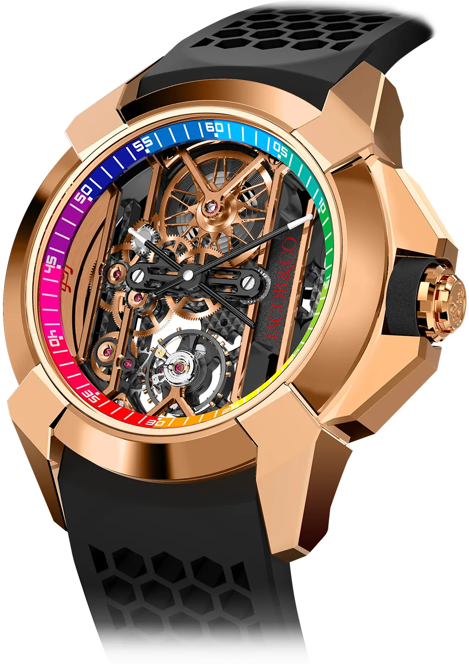 Jacob & Co. Epic-X Tourbillon EX120.43.AA.AA.ABRUA 44mm Rose gold