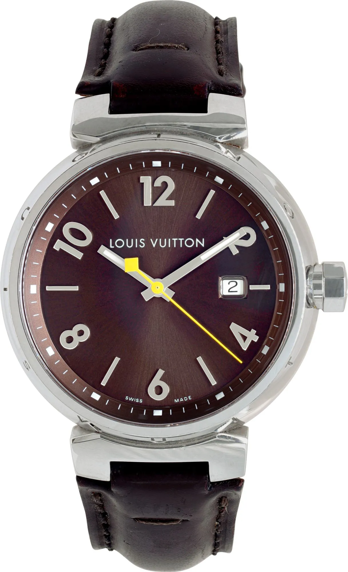 Louis Vuitton Tambour Q1111 39mm Stainless steel Brown