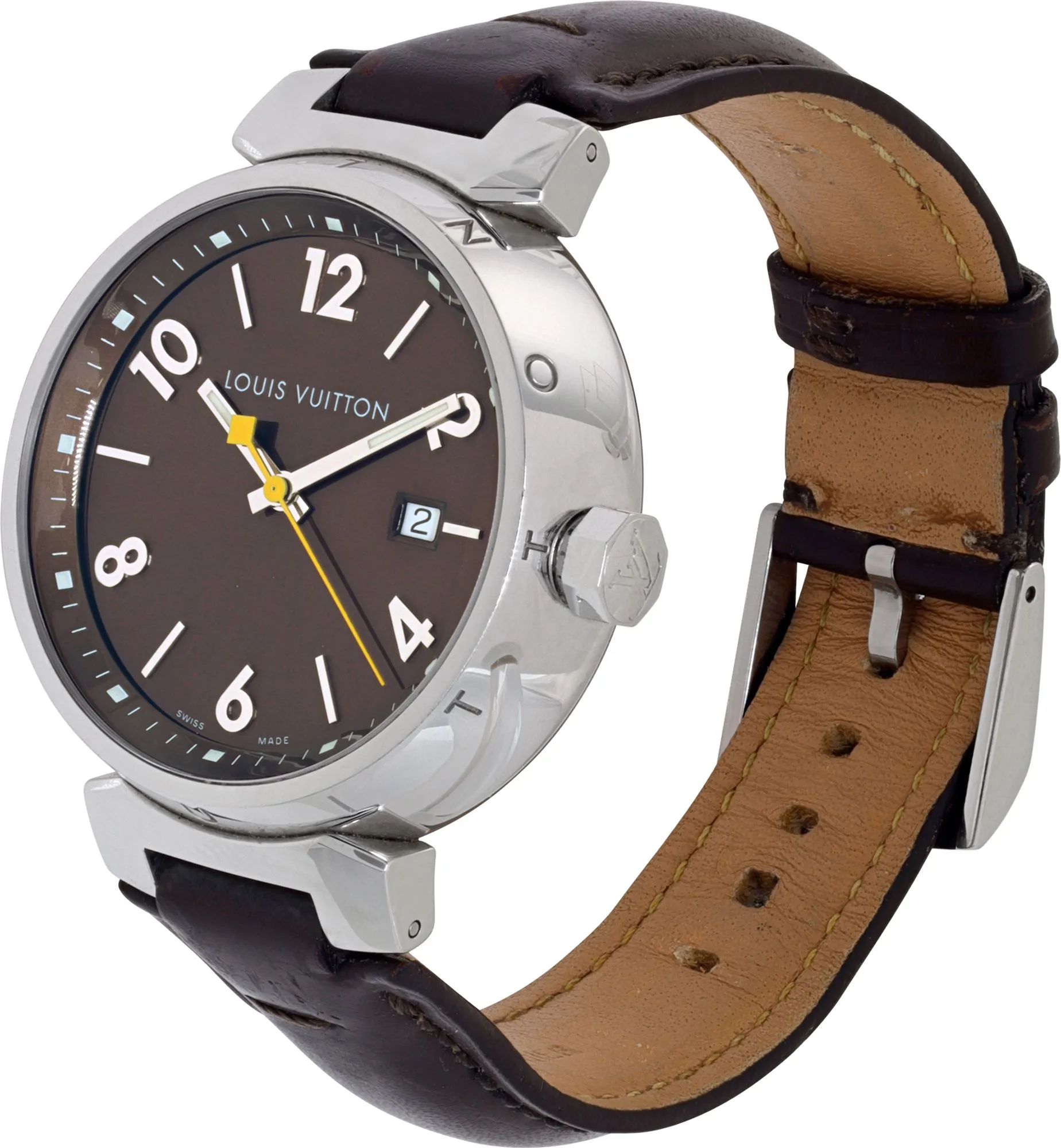 Louis Vuitton Tambour Q1111 39mm Stainless steel Brown 1