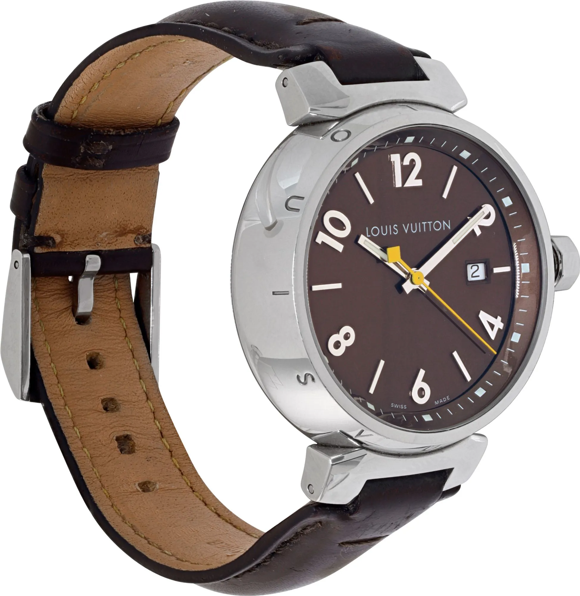 Louis Vuitton Tambour Q1111 39mm Stainless steel Brown 2