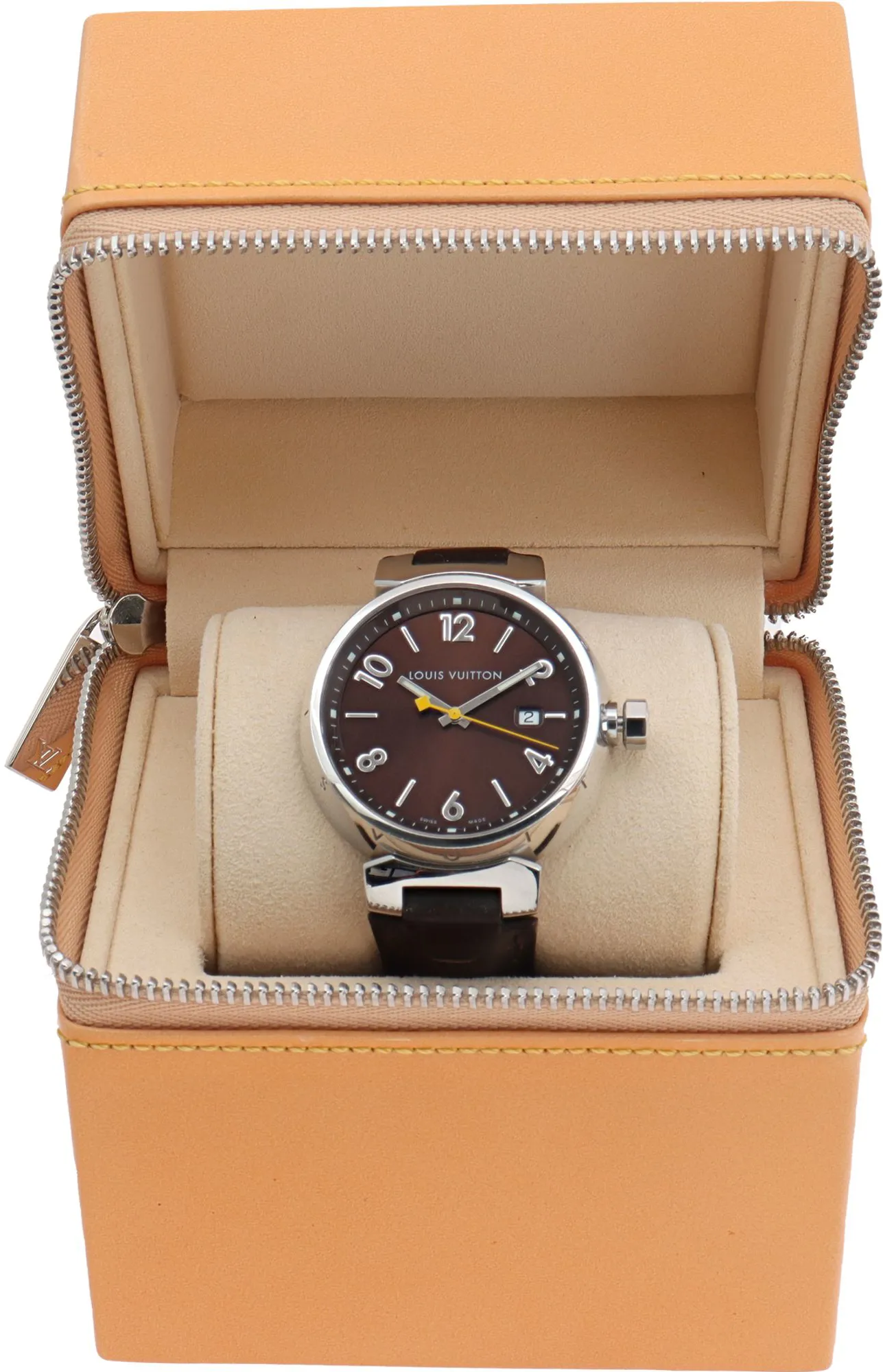 Louis Vuitton Tambour Q1111 39mm Stainless steel Brown 4