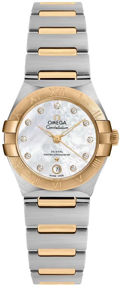 Omega Constellation 131.20.29.20.55.002 29mm Yellow gold and stainless steel Mother-of-pearl