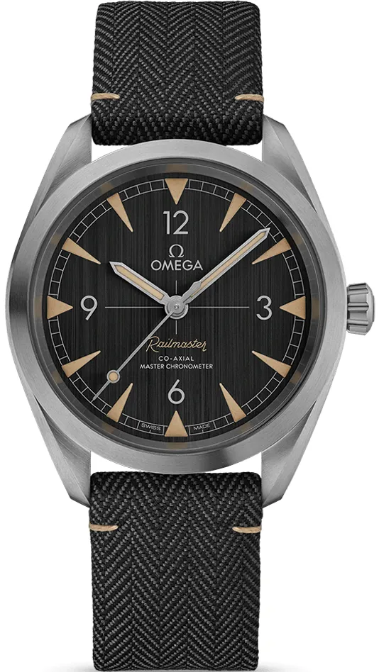 Omega Railmaster 220.12.40.20.01.001 40mm Stainless steel Black