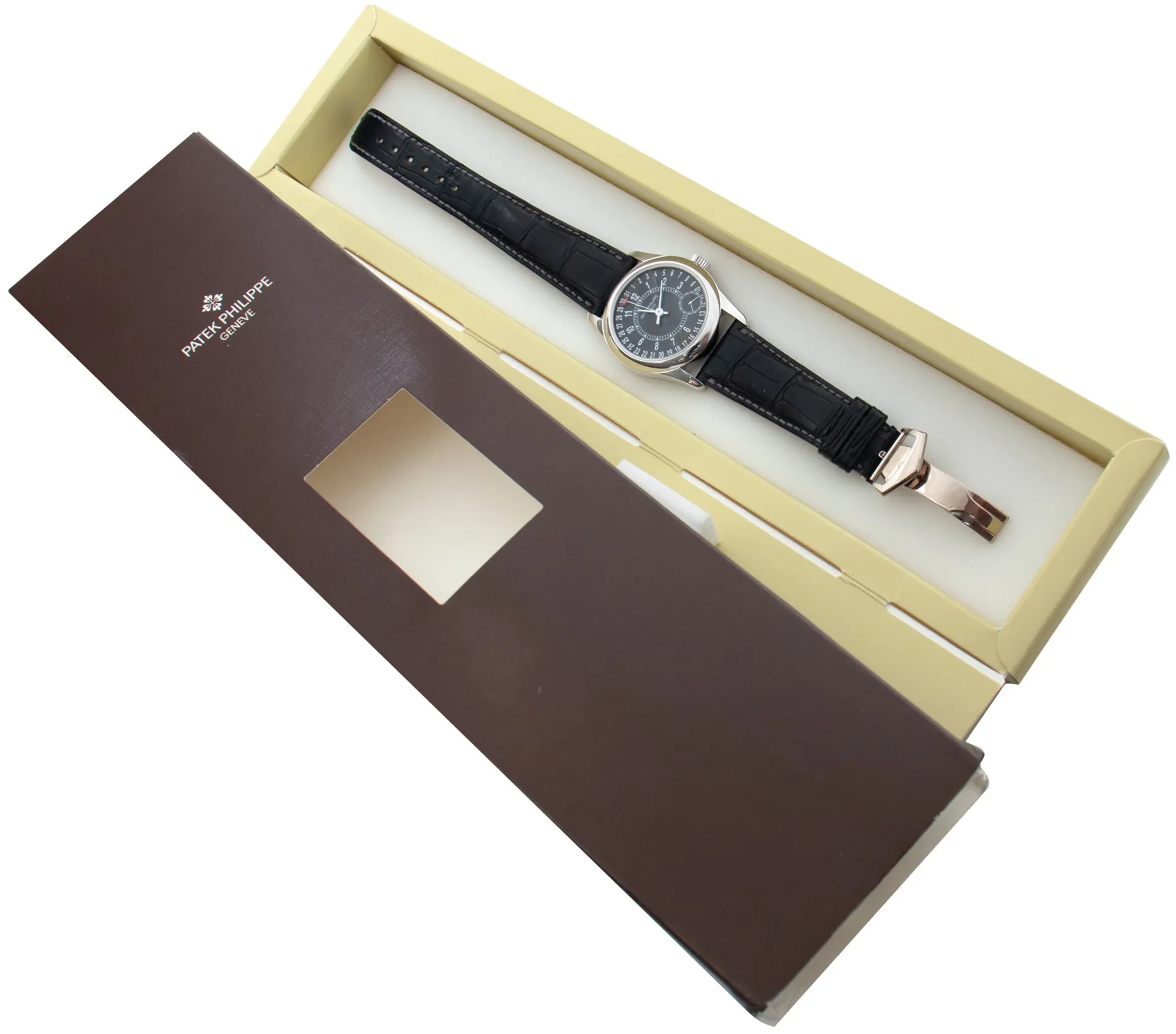 Patek Philippe Calatrava 6000G 37mm White gold Black 4