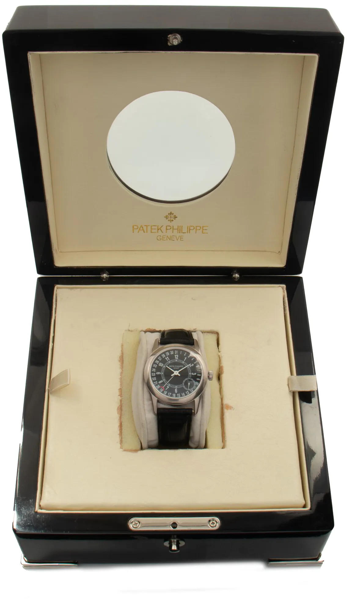 Patek Philippe Calatrava 6000G 37mm White gold Black 5