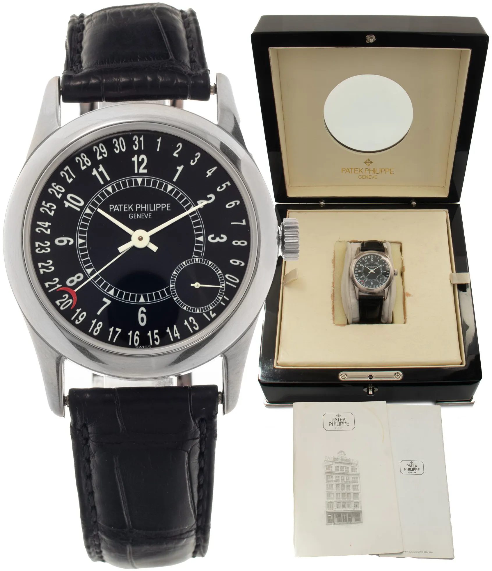 Patek Philippe Calatrava 6000G 37mm White gold Black 6