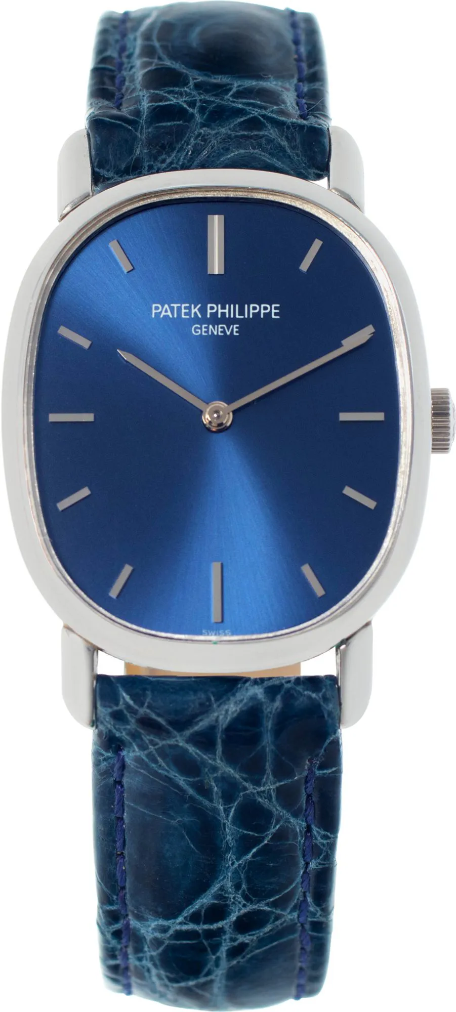 Patek Philippe Golden Ellipse 3548 27mm White gold and 18k white gold Blue