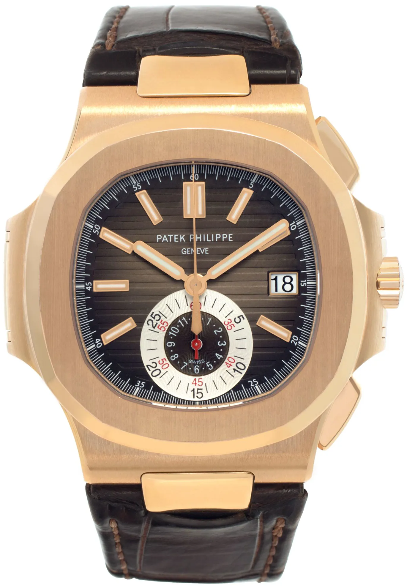 Patek Philippe Nautilus 5980R-001 39mm Rose gold Brown