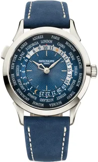 Patek Philippe World Time 5230P-001 38mm Platinum Blue