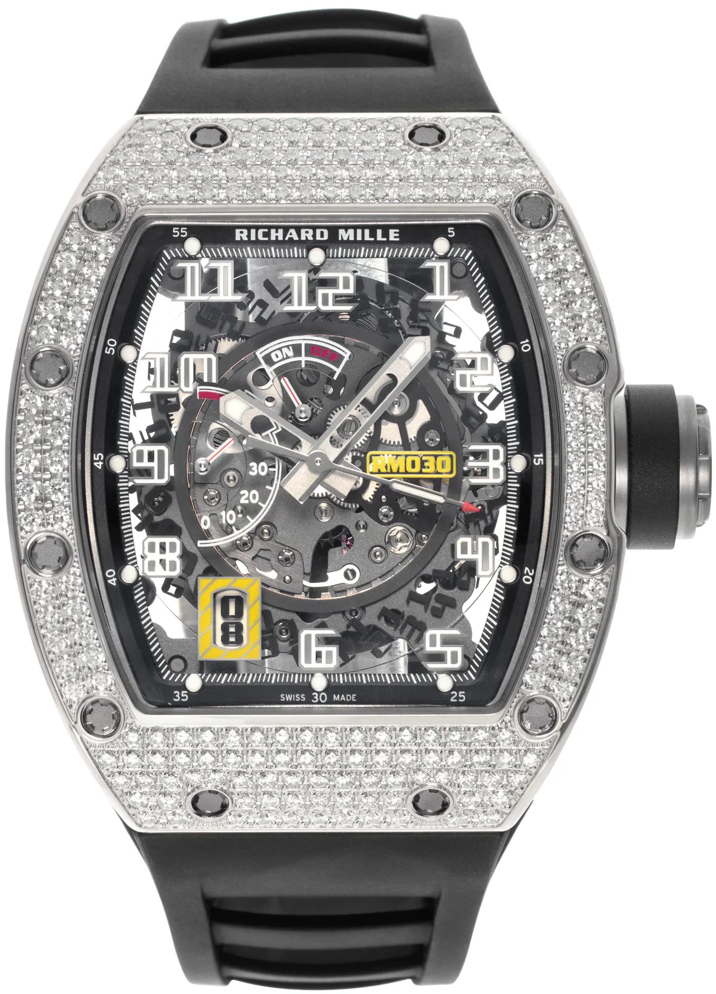 Richard Mille RM 030 RM30 43mm Titanium and White gold and 18k white gold Skeletonized