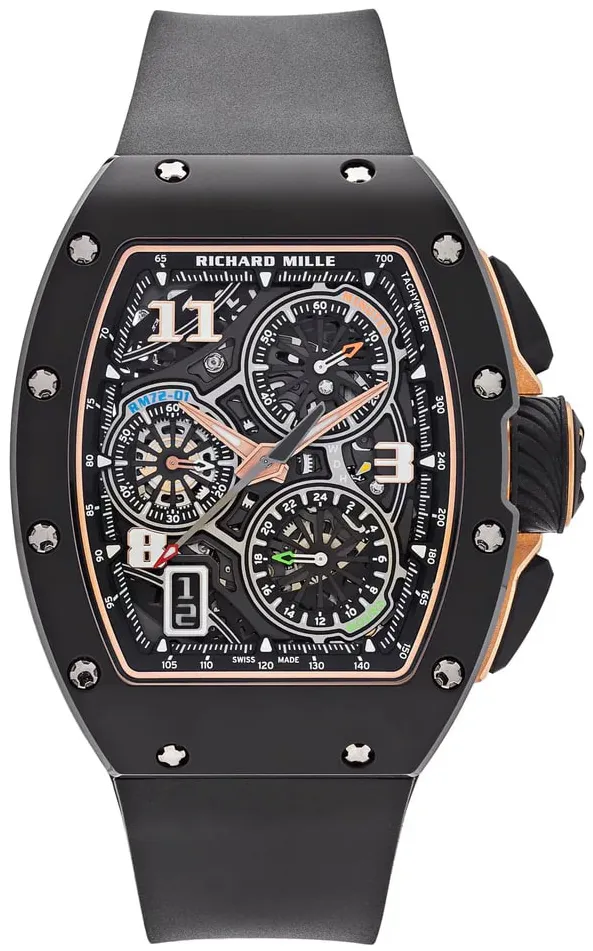 Richard Mille RM72-01 RM72-01 38.5mm Rose gold Black