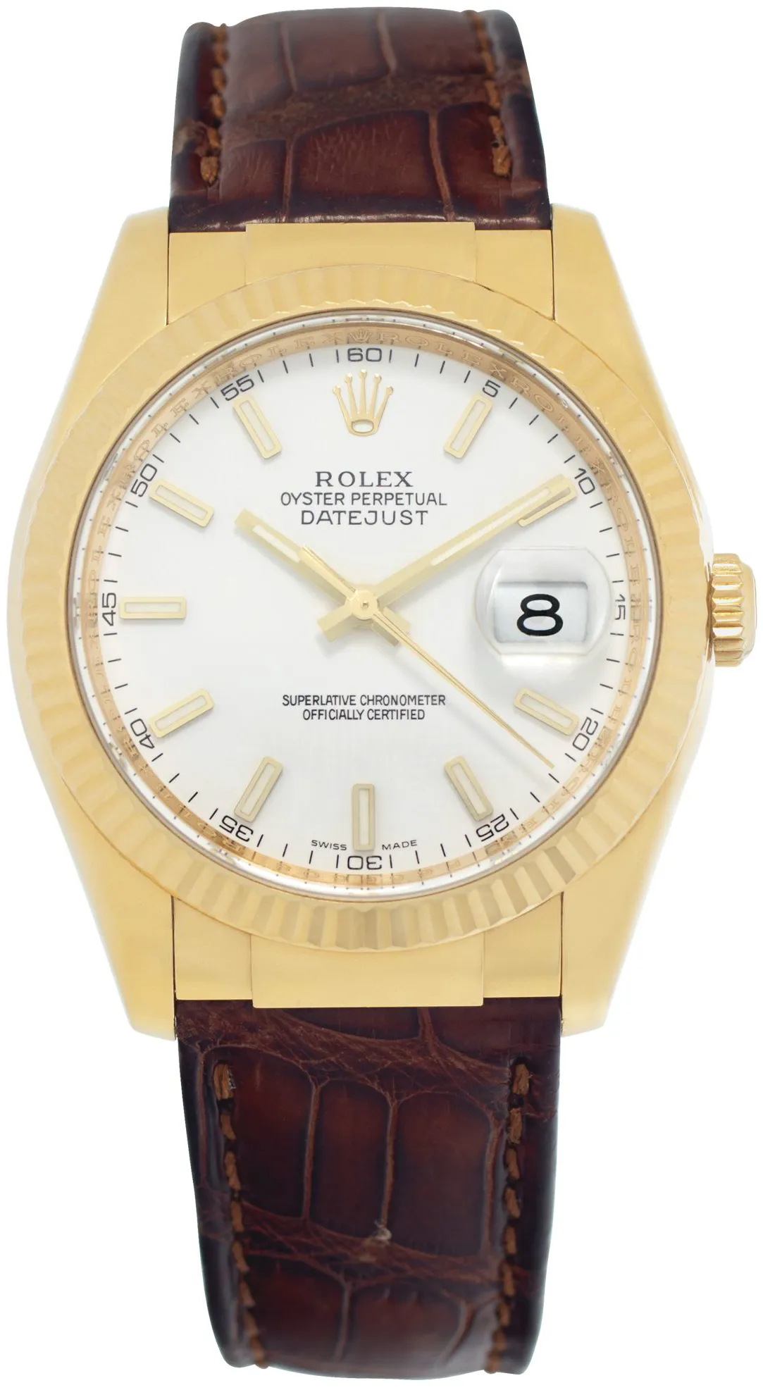 Rolex Datejust 116138 36mm Yellow gold White