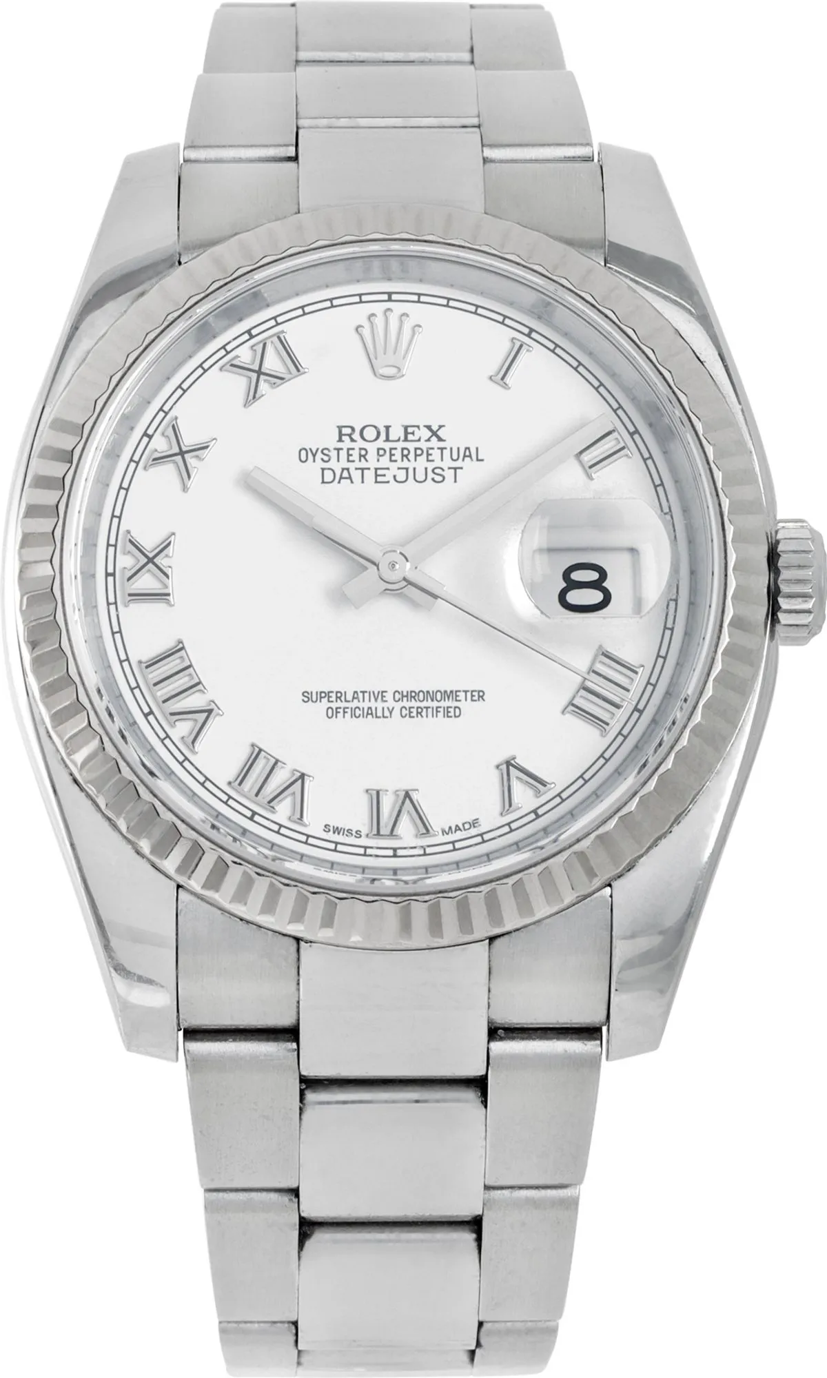 Rolex Datejust 36 116234 36mm Stainless steel White