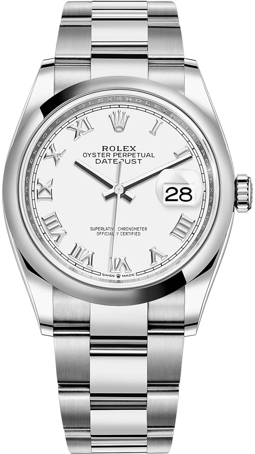 Rolex Datejust 36 126200-0008 36mm Oystersteel White