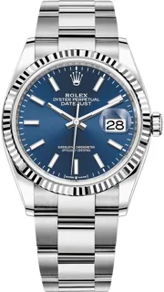 Rolex Datejust 36 126234-0018 White gold and Stainless steel Blue