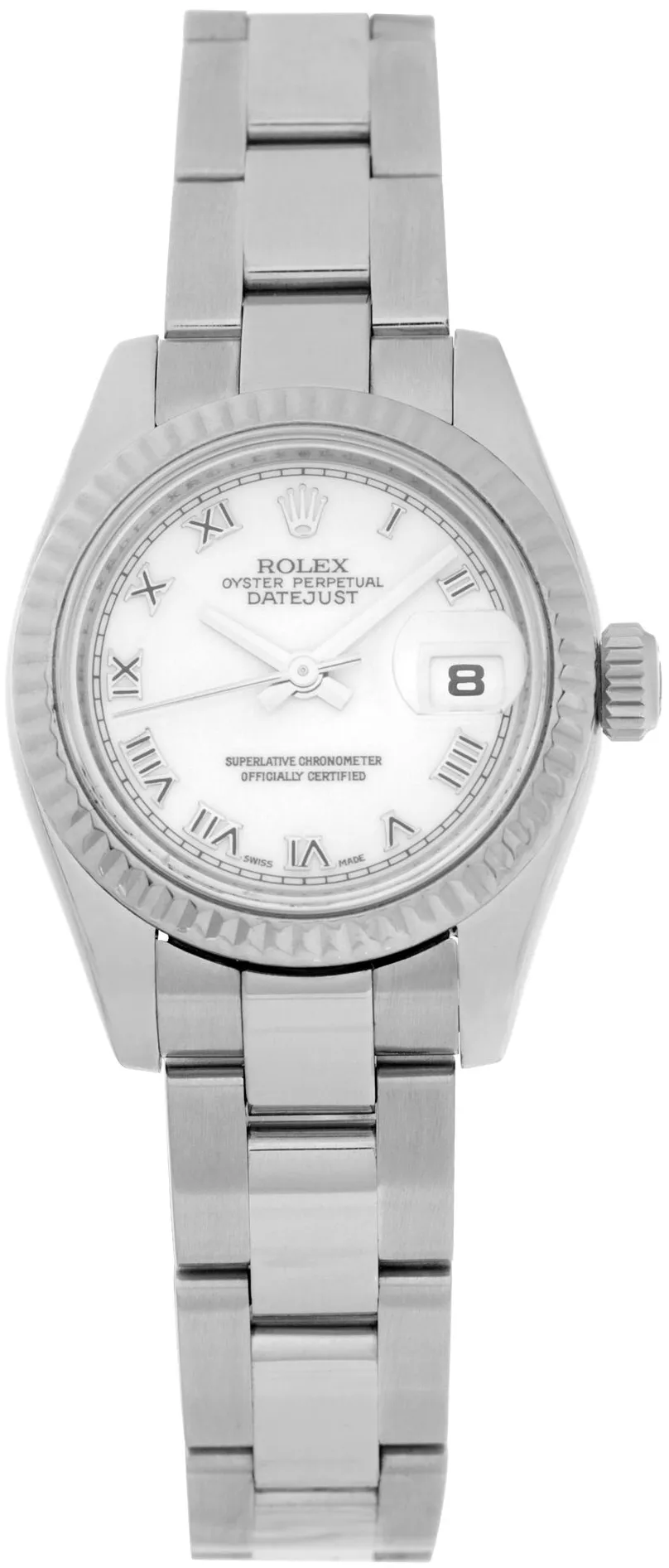 Rolex Lady-Datejust 179174 26mm Stainless steel White