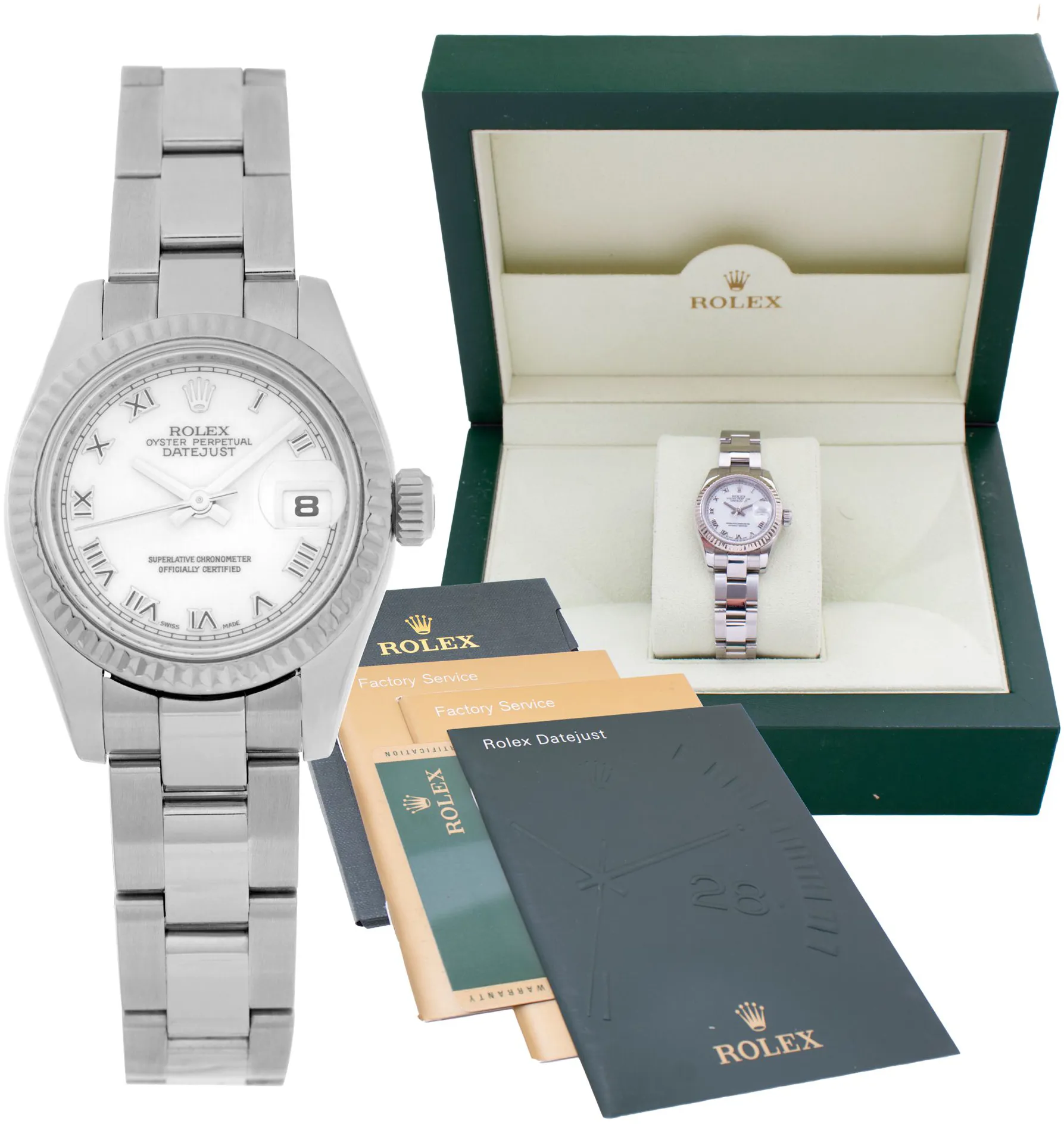 Rolex Lady-Datejust 179174 26mm Stainless steel White 7