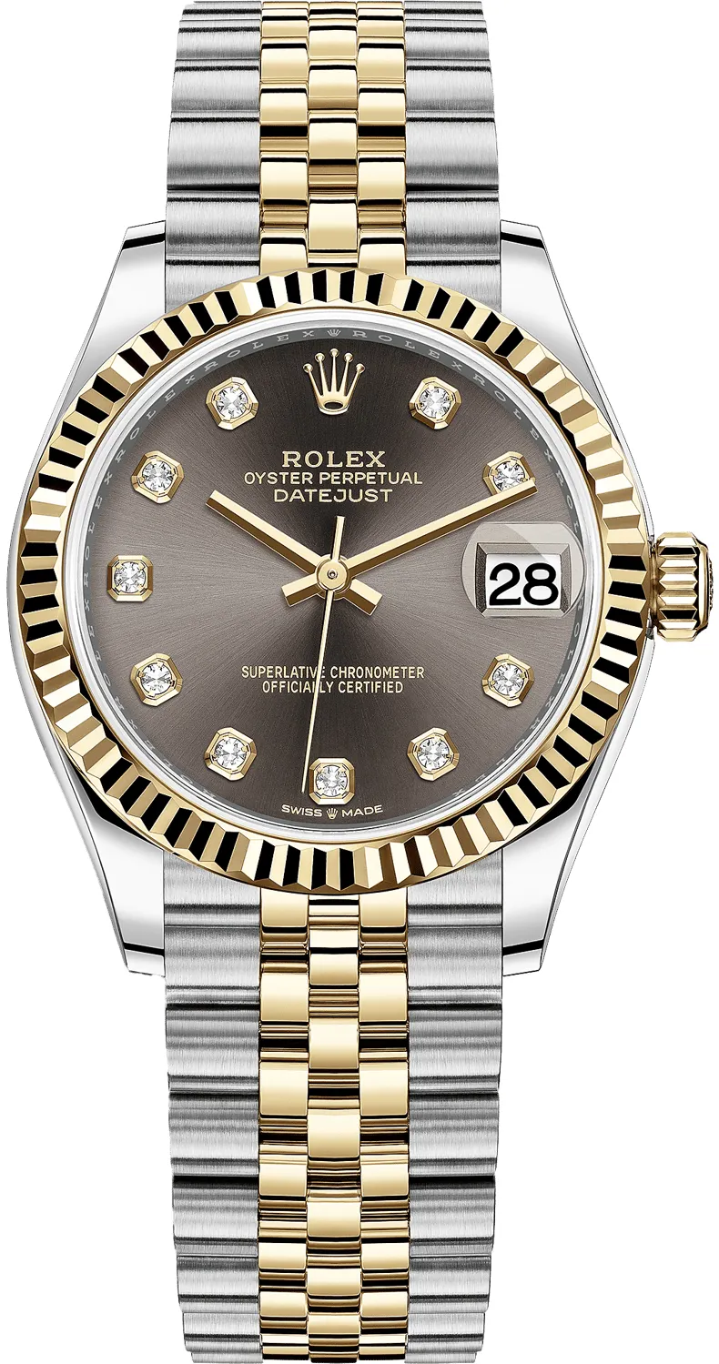 Rolex Datejust 31 278273-0022 31mm Yellow gold and Oystersteel Gray