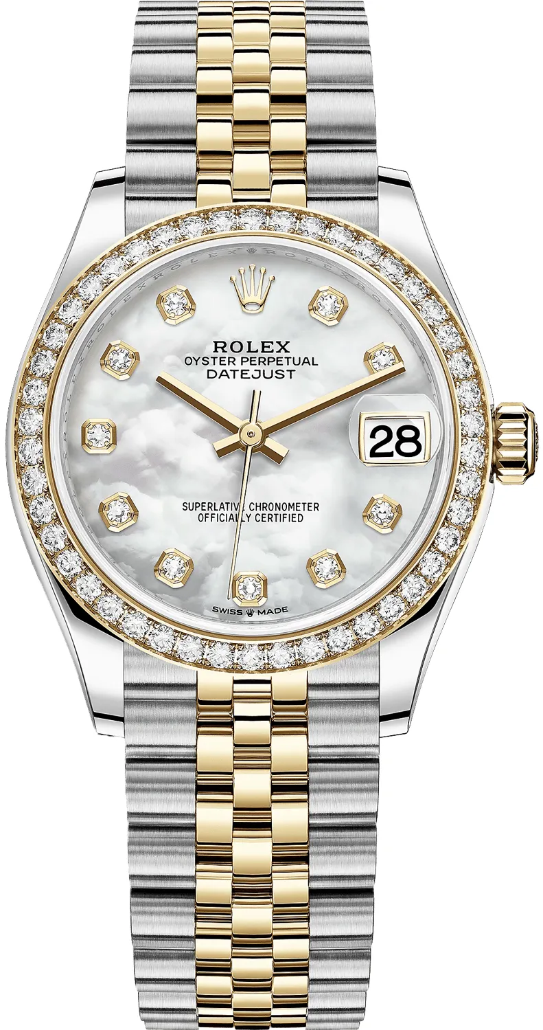 Rolex Datejust 278383RBR-0028 36mm Yellow gold and Oystersteel White