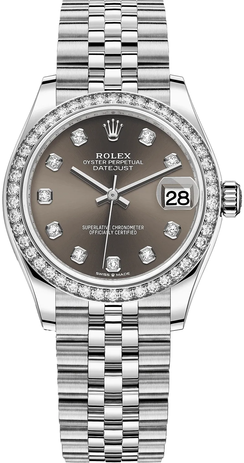 Rolex Datejust 278384RBR-0010 31mm White gold and Oystersteel Gray