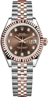 Rolex Lady-Datejust 279171-0011 Rose gold and Stainless steel Brown