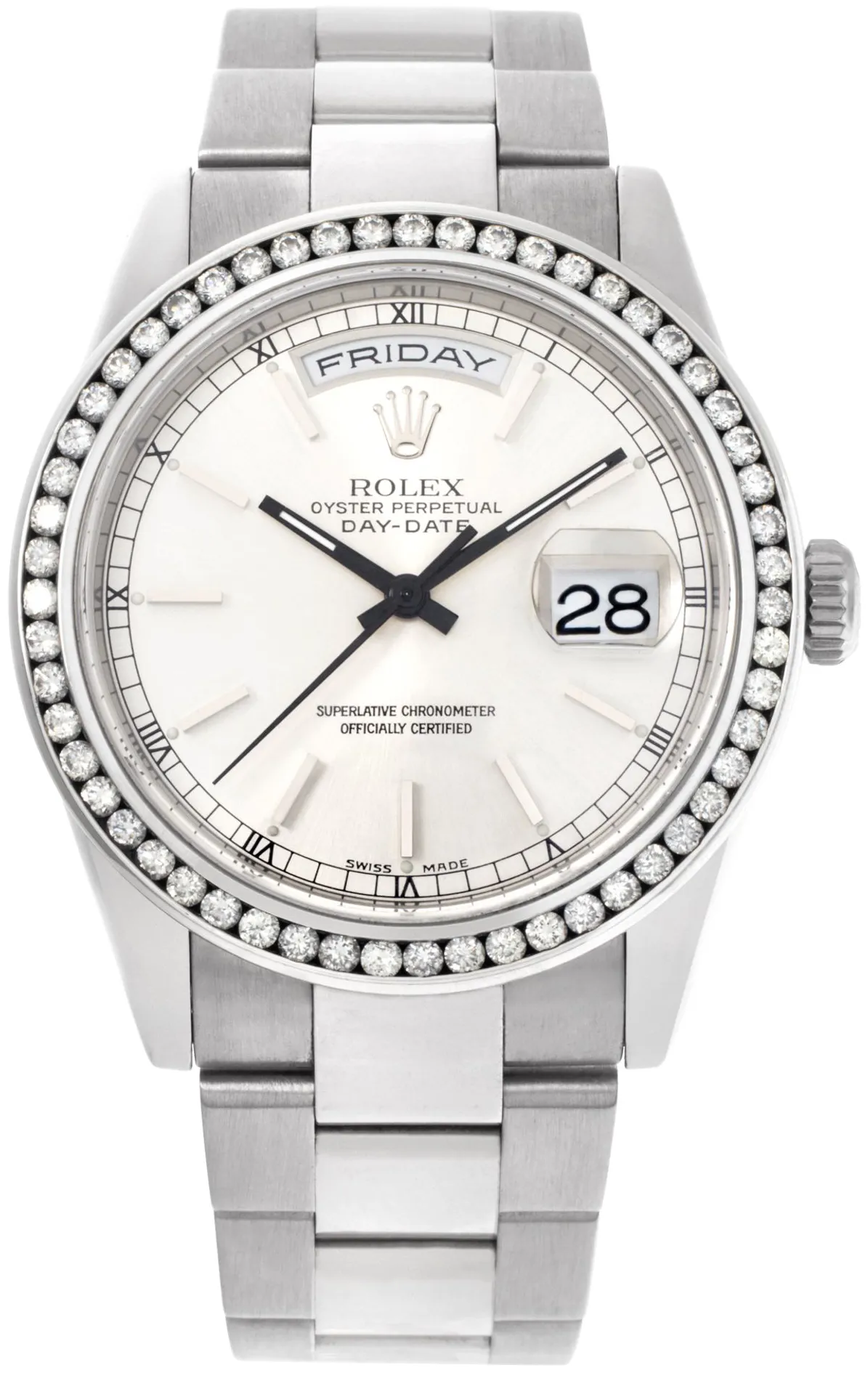 Rolex Day-Date 36 118209 36mm White gold Silver