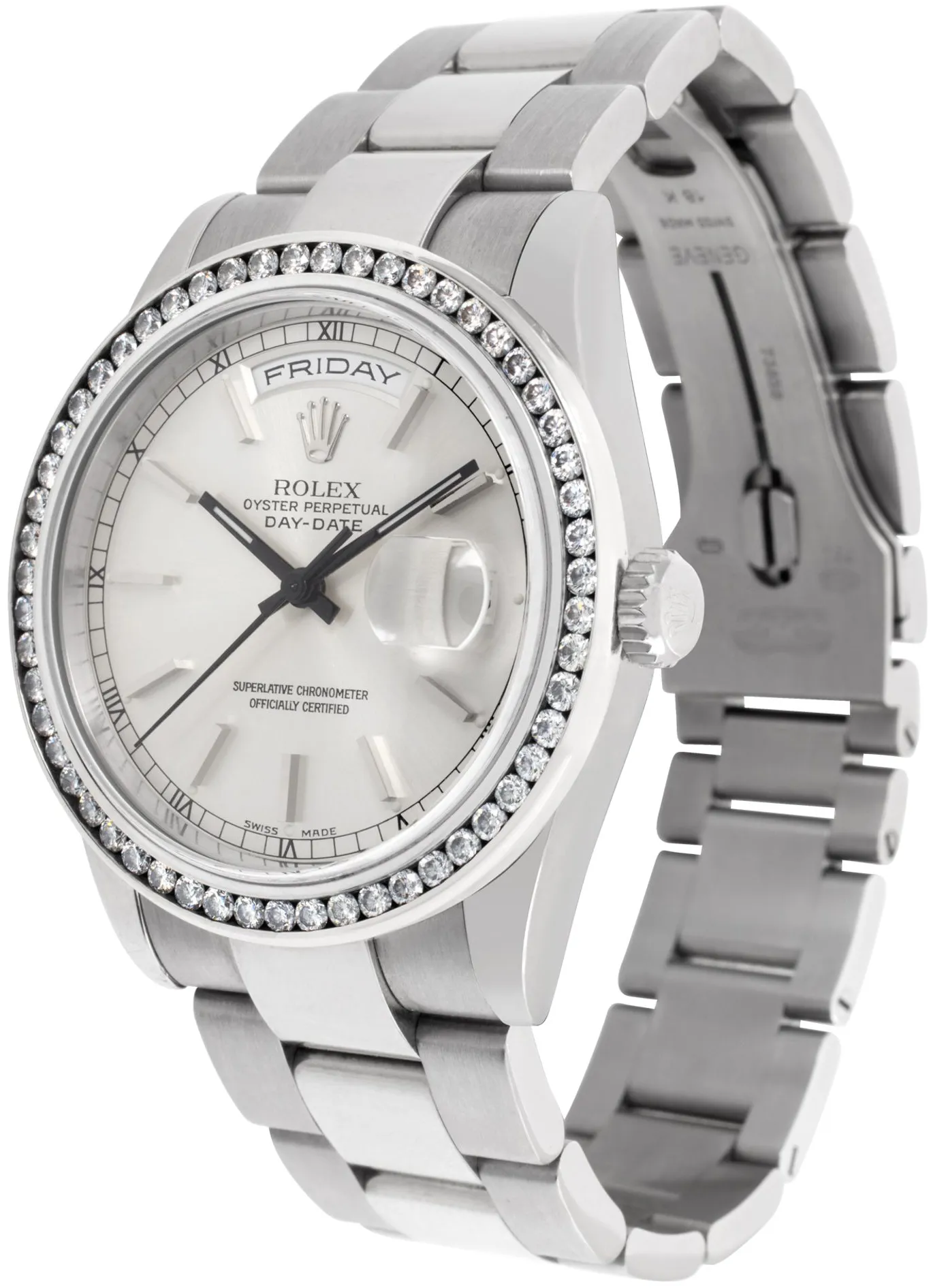 Rolex Day-Date 36 118209 36mm White gold Silver 1