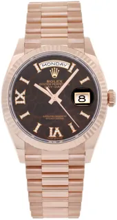 Rolex Day-Date 36 128235 18k rose gold Brown