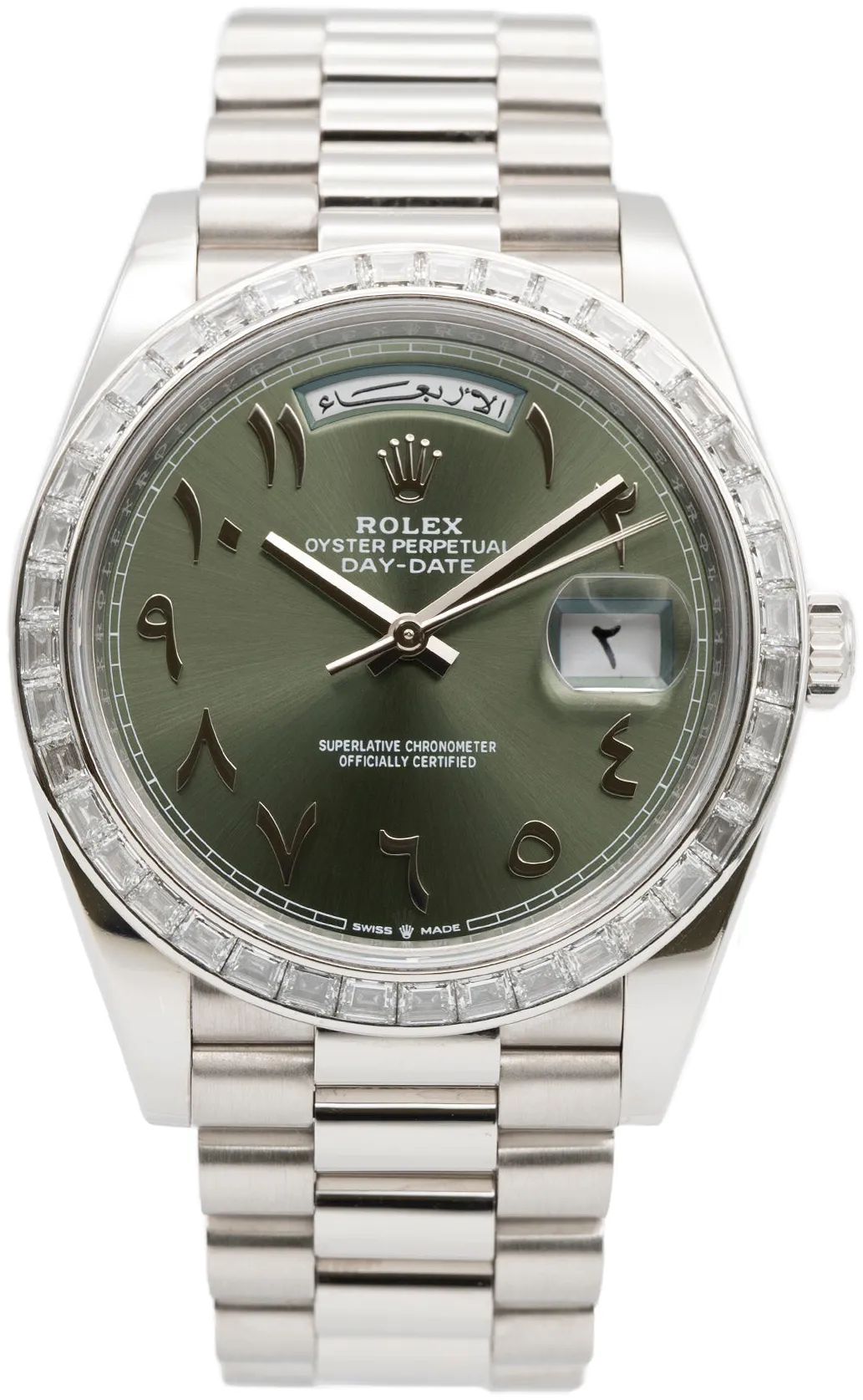 Rolex Day-Date 40 228396TBR 41mm Platinum Green