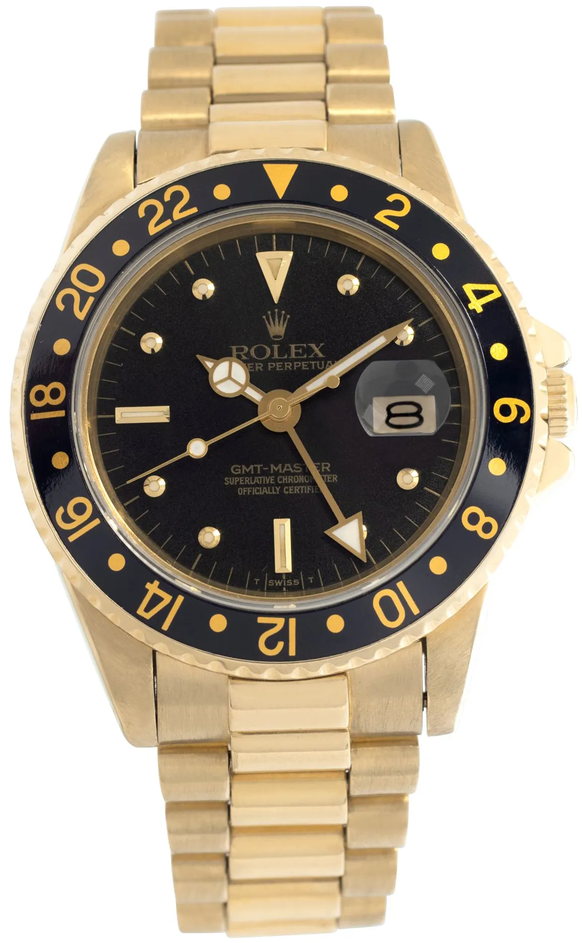 Rolex GMT-Master 16758 40mm Yellow gold Black