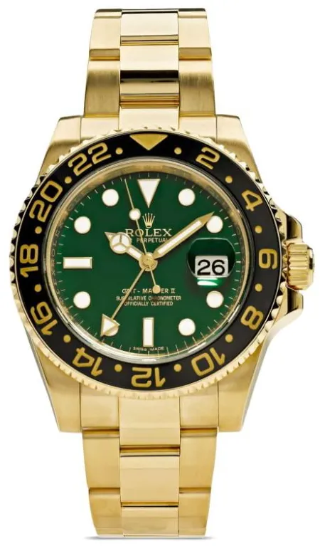 Rolex GMT-Master II 116718 40mm Yellow gold Green