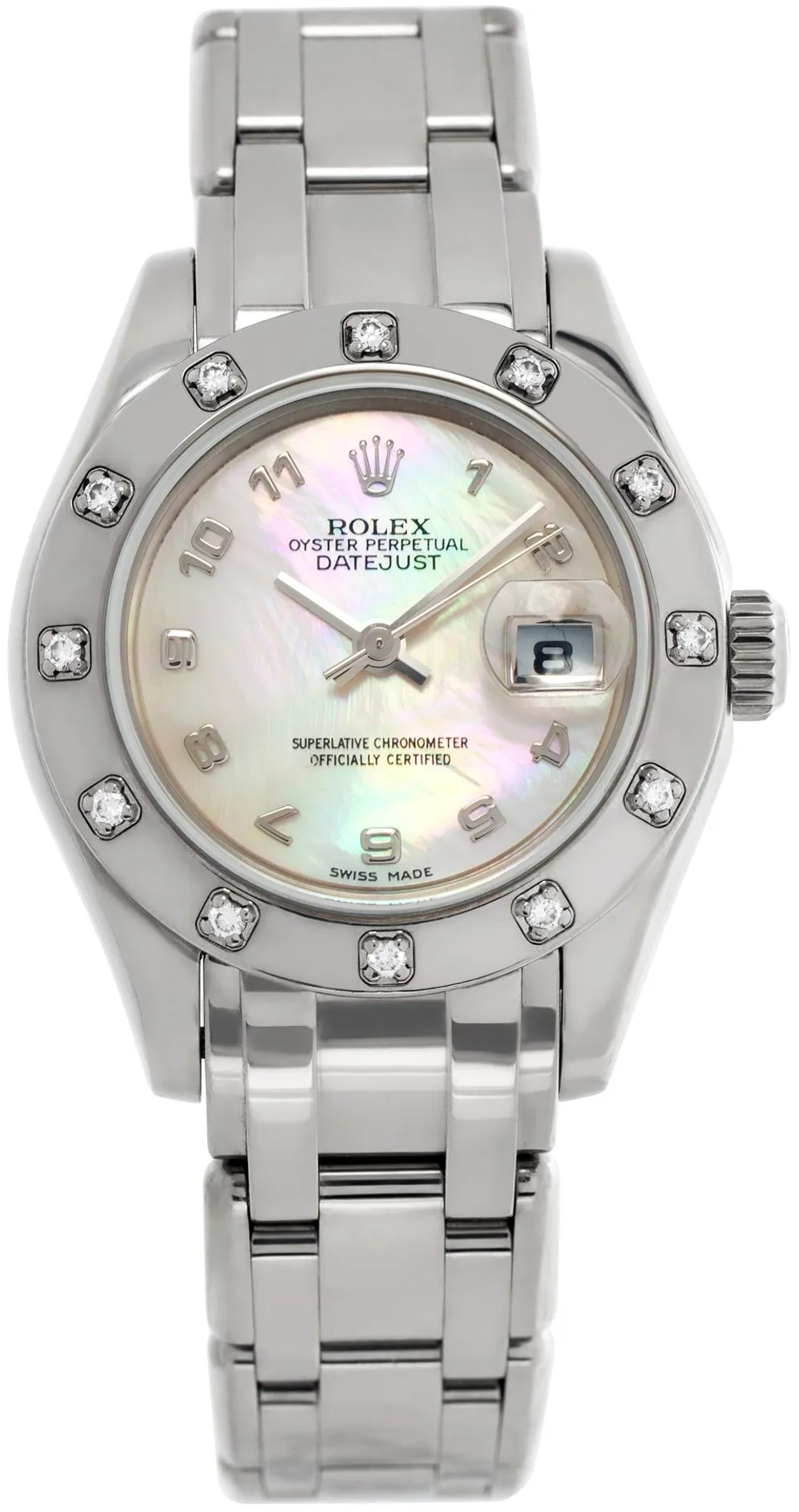 Rolex Lady-Datejust Pearlmaster 80319 29mm White gold Mother-of-pearl