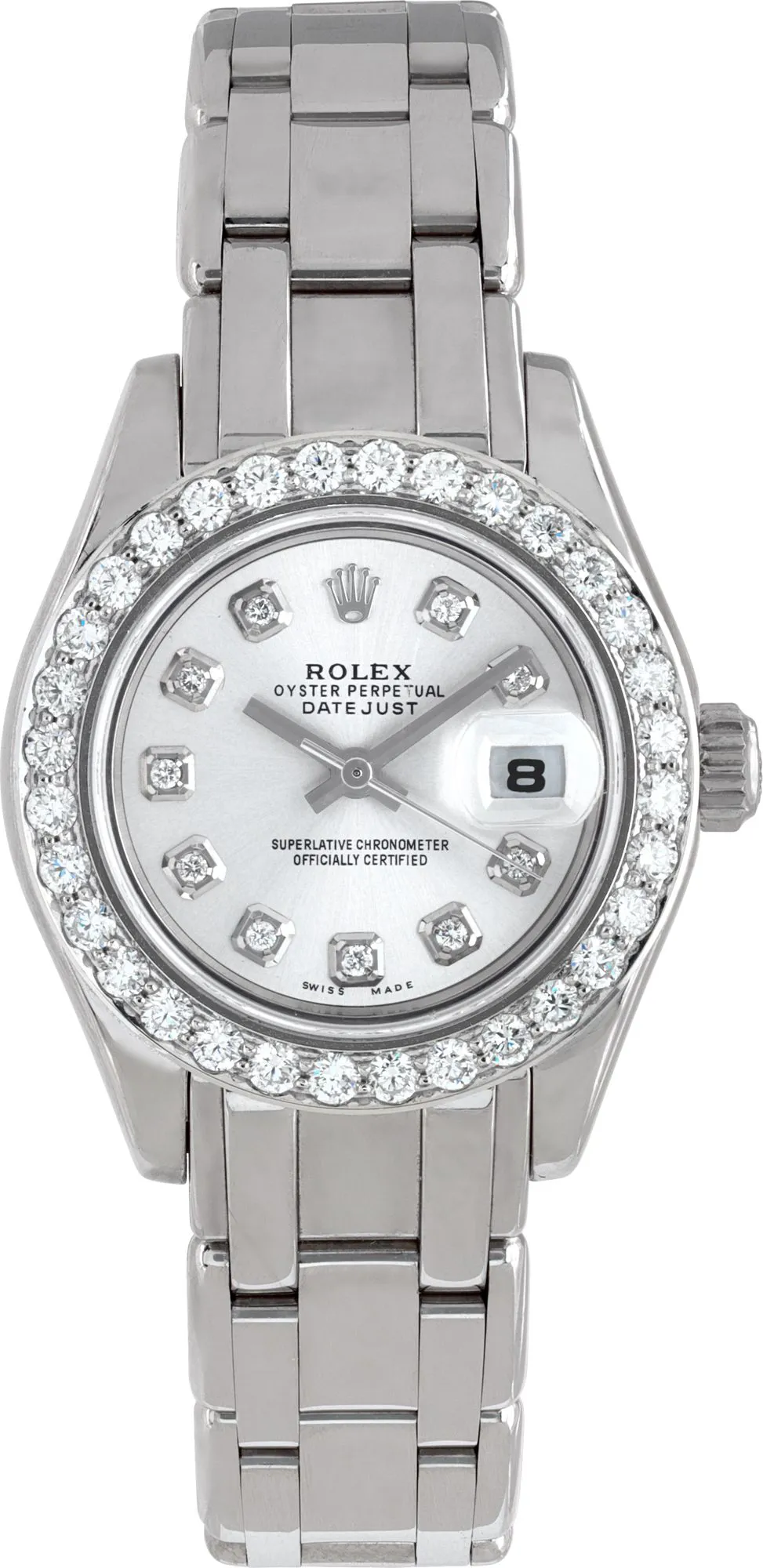 Rolex Lady-Datejust Pearlmaster 80319 28mm White gold Mother-of-pearl