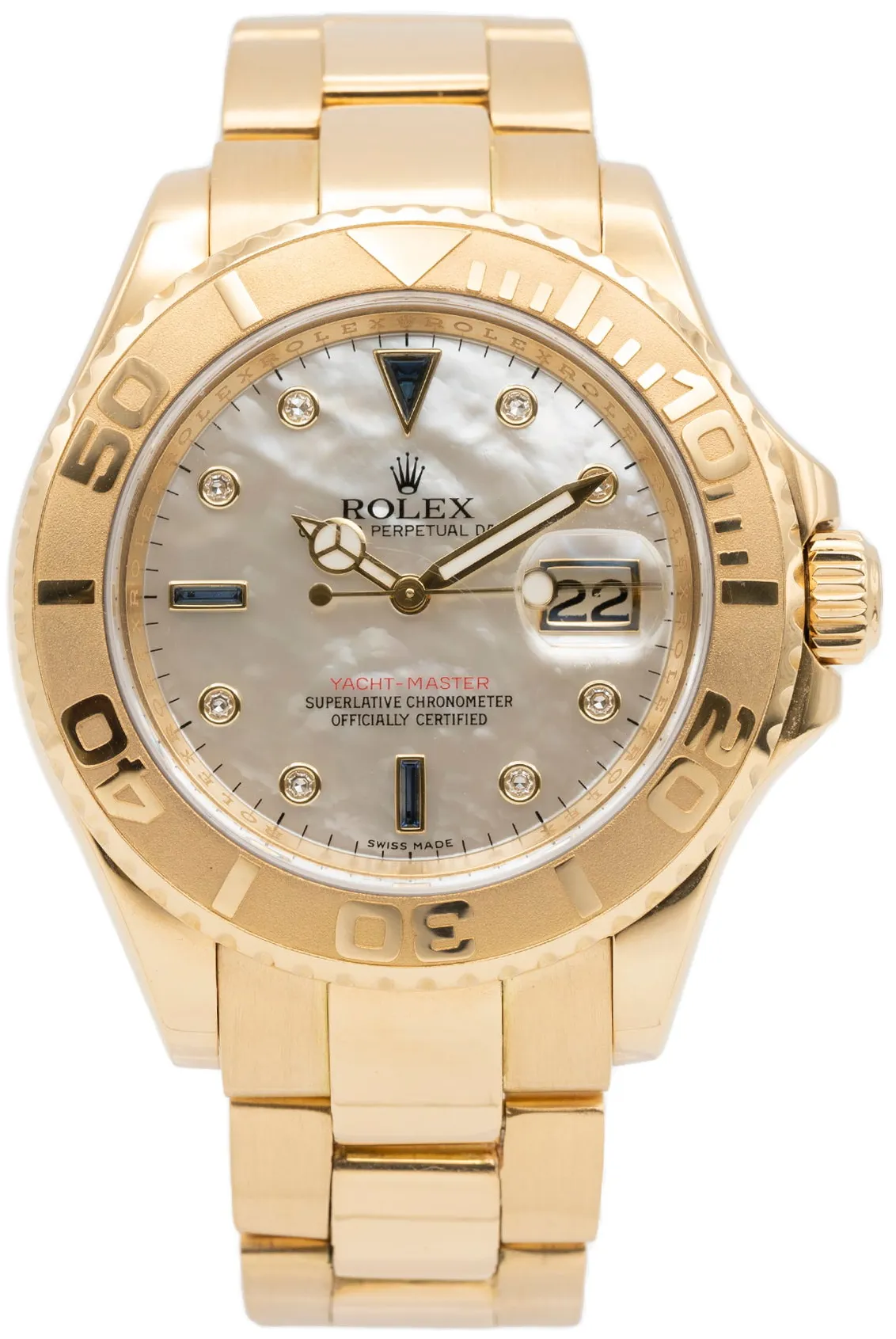 Rolex Yacht-Master 40 16628 40mm Yellow gold Mother-of-pearl