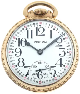 Waltham Watch Company Vanguard W526190 50mm Gold Plate$10k rolled gold filled White