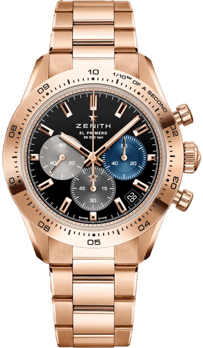 Zenith Chronomaster Sport 18.3101.3600/21.M3100 41mm Yellow gold and Stainless steel Black