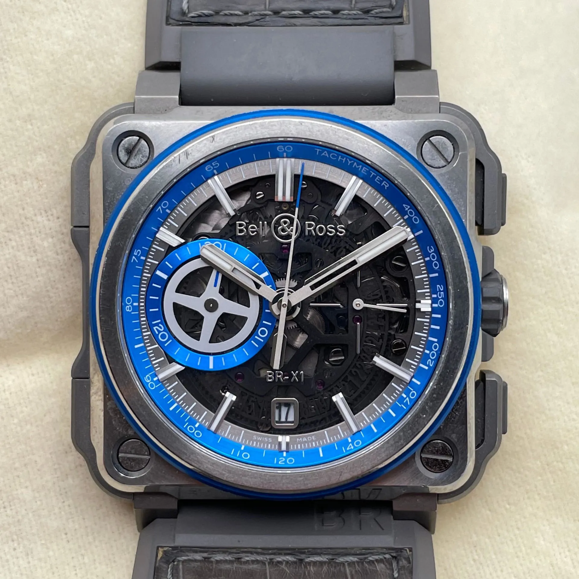 Bell & Ross BR-X1 BRX1-AL-TI-BLU 45mm Titanium Blue