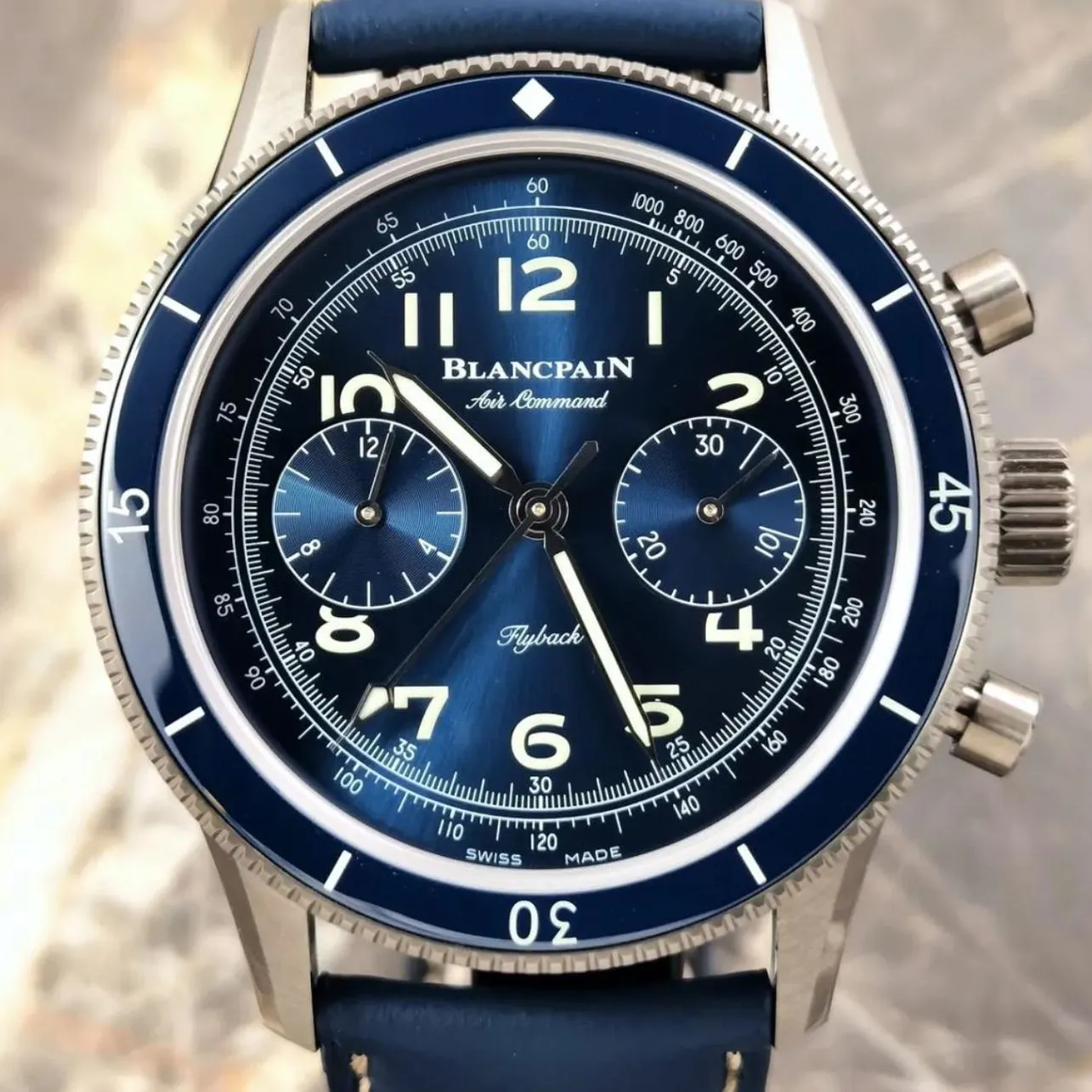 Blancpain Air Command AC02 12B40 63A 42.5mm Titanium Blue