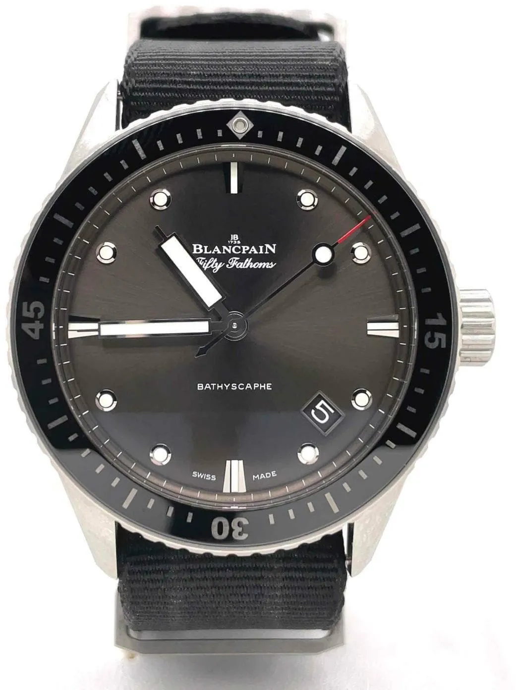 Blancpain Fifty Fathoms 5000-1110-NABA 43mm Stainless steel Gray meteor