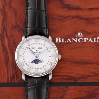 Blancpain Quantième Complet 6654A-1127-55B Stainless steel White