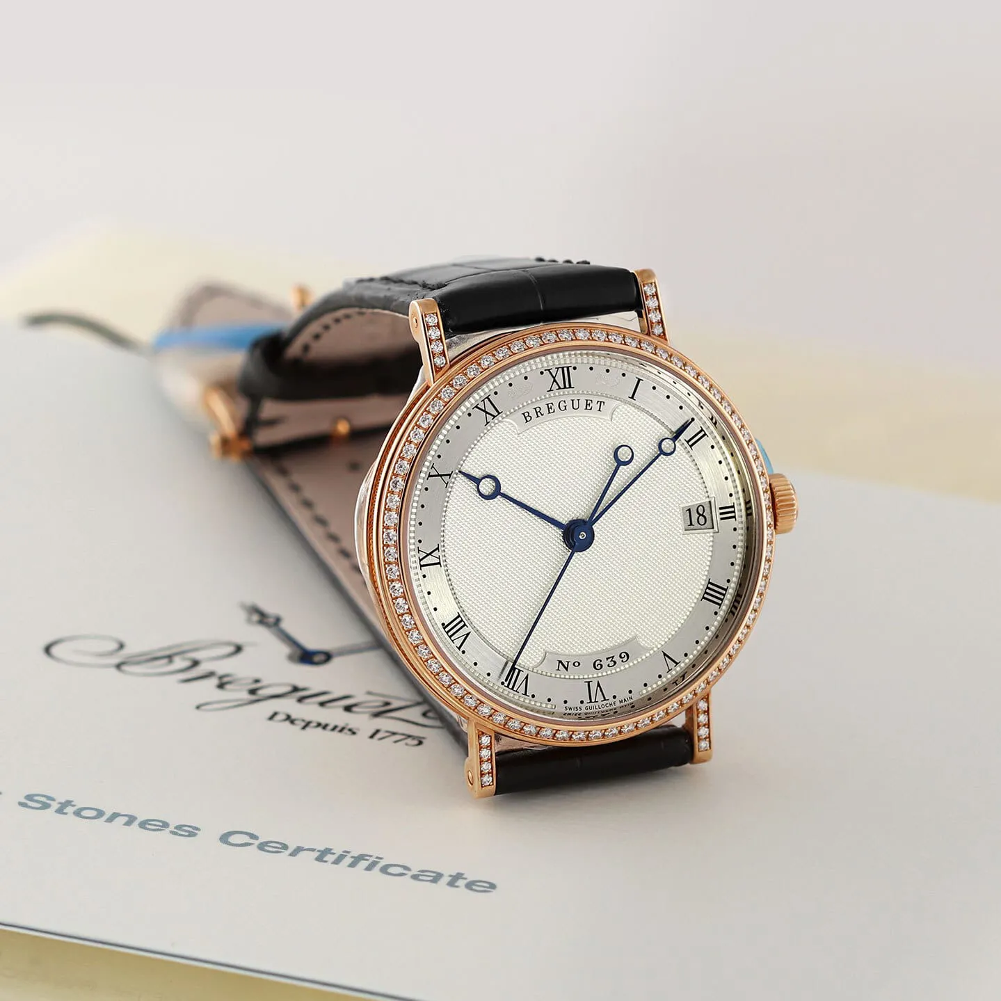 Breguet Classique 9068BR/12/976/DD00 33.5mm Rose gold Silver