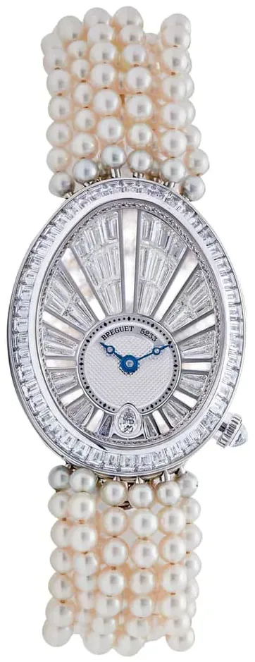 Breguet Reine de Naples 8939BB/6D/J49 DD0D 38.5mm White gold White