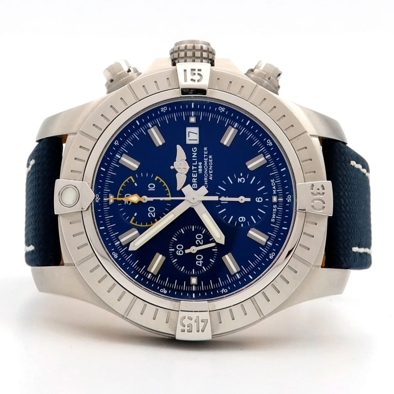 Breitling Avenger A13317101C1X2 45mm Stainless steel Blue