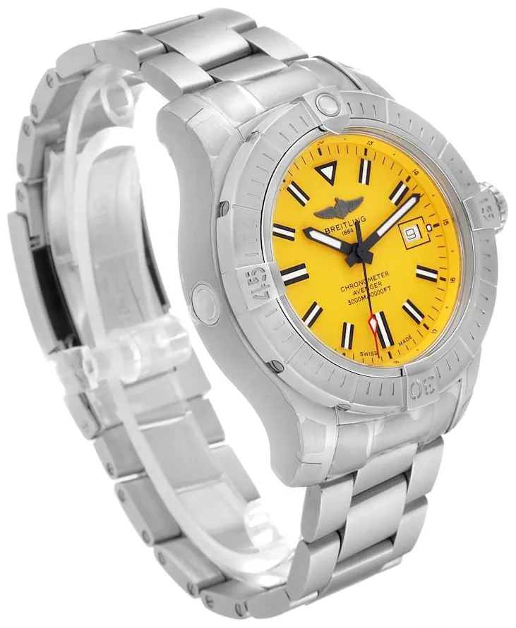 Breitling Avenger A17319101I1A1 45mm Stainless steel Yellow 1